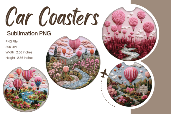 Hot Air Balloon Embroidery Car Coaster: A Designer’s Review