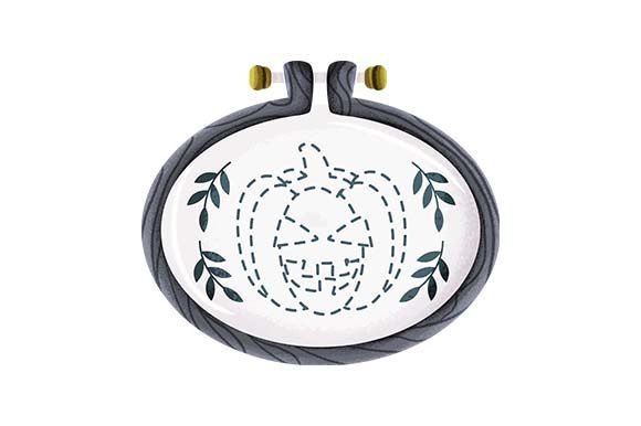Review: Embroidery Hoop with Halloween Pumpkin Design