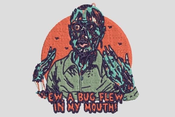 Review: Ew a Bug Flew in My Mouth Zombie Embroidery