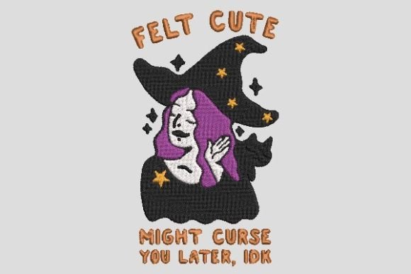 Review: Felt Cute Halloween Witch Girl Embroidery