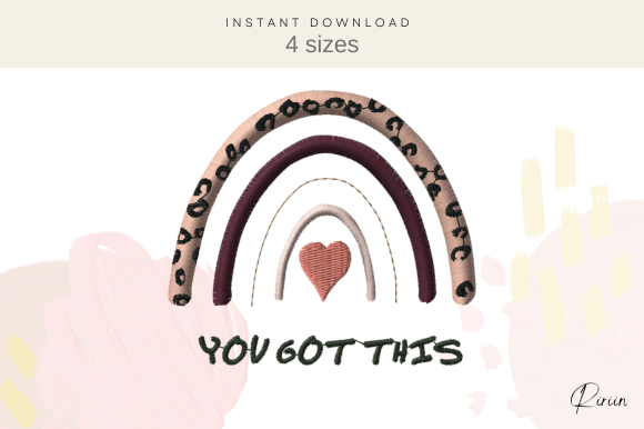 Review: Motivational Rainbow Embroidery Design for Craft Fairs