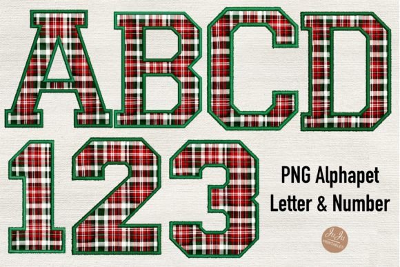 Reviewing Faux Embroidery Christmas Plaid Alphabet